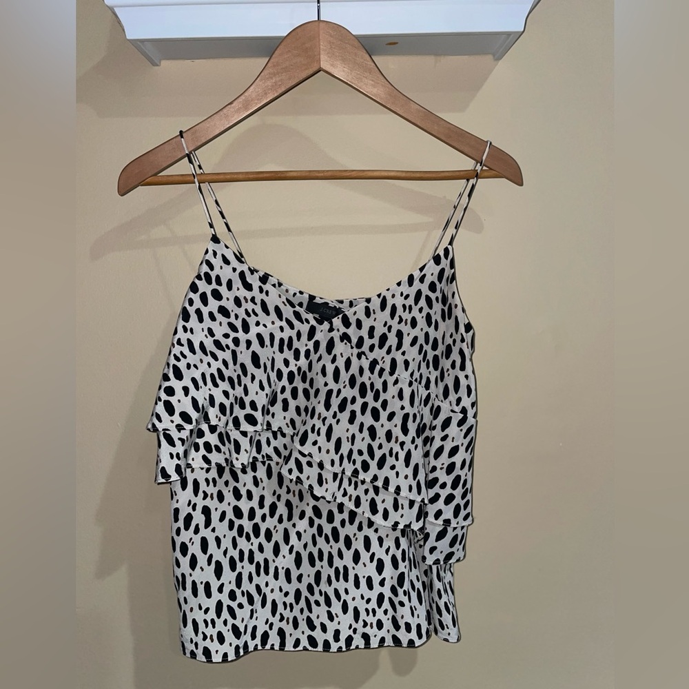 J.Crew 100%silk leopard print cami